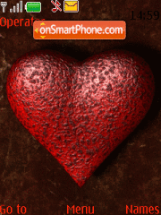 Animated Love Heart theme screenshot