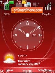 Animated Red Clock es el tema de pantalla