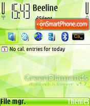Capture d'écran Green Diamonds thème