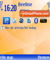 Blue And Orange Default tema screenshot
