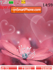 Скриншот темы Pink Flower Animated