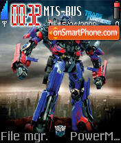 Transformer Optimus Prime theme screenshot