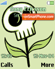 Skull Flower tema screenshot