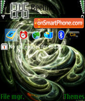 green and white tema screenshot