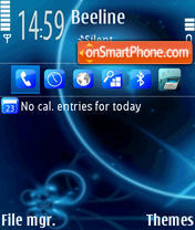 Blue Vision tema screenshot