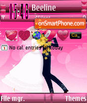 Animated Romance s60v3 tema screenshot