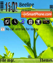 Beautiful leaf s60v3 tema screenshot