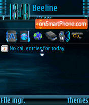 Drop animated s60v3 tema screenshot