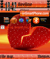Heart Animated s60v3 tema screenshot