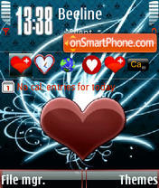 Heart beats animated s60v3 es el tema de pantalla