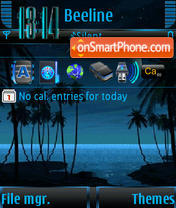 Night animated s60v3 tema screenshot