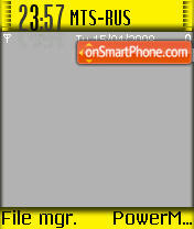 Yellow Greytheme tema screenshot