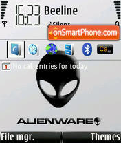 Capture d'écran Alienware thème