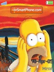 Crazy Homer tema screenshot