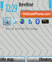 Nseries Light Grey Blue v1 es el tema de pantalla