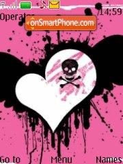 Skull Hearts tema screenshot