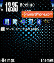 Light Blue tema screenshot