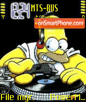 Скриншот темы Simpsons Homer DJ