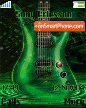 Green Guitar tema screenshot