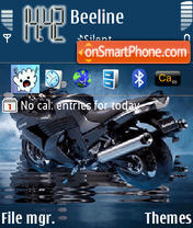 Blue Speedy Bike tema screenshot