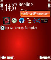 Red Black theme screenshot