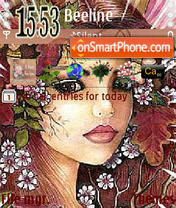 Girl_And_Flowers theme screenshot