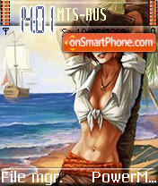 Pirate Girl theme screenshot