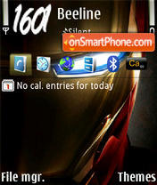 Iron Man tema screenshot