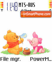 Animated Baby Pooh tema screenshot