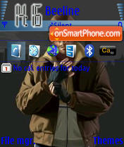 Gta Iv Blue Text tema screenshot