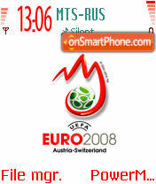 Скриншот темы Euro 2008 White