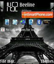 Скриншот темы Eiffel Tower 01