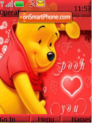 Pooh Luvs U theme screenshot