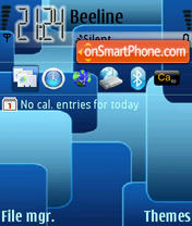 Blue Squares tema screenshot