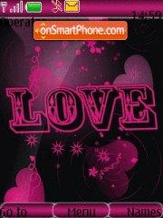 Pink Love tema screenshot