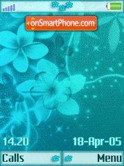 Blue Flowers tema screenshot