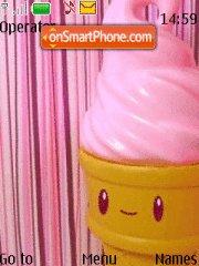 Pink Ice Cream tema screenshot