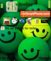 Green Smilies tema screenshot