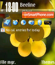 Fruit Yellow Grape tema screenshot