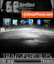 Capture d'écran Transformers thème