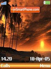 Tropical Sunset tema screenshot