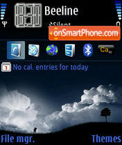 Blue Night 02 tema screenshot