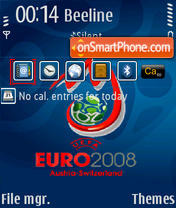 Capture d'écran Euro 2008 V1 QVGA thème