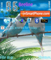 Animated Parrot es el tema de pantalla