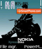 Скриншот темы Nokia Xpress Bike