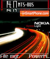 Скриншот темы Nokia Xpress Light