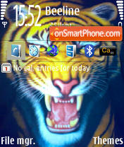 Скриншот темы Tiger 240x320