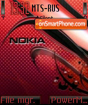 Red Carbon Nokia theme screenshot