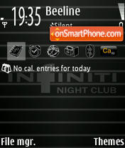 Infiniti Night Club s60 v3 es el tema de pantalla