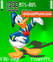 Donald Duck theme screenshot